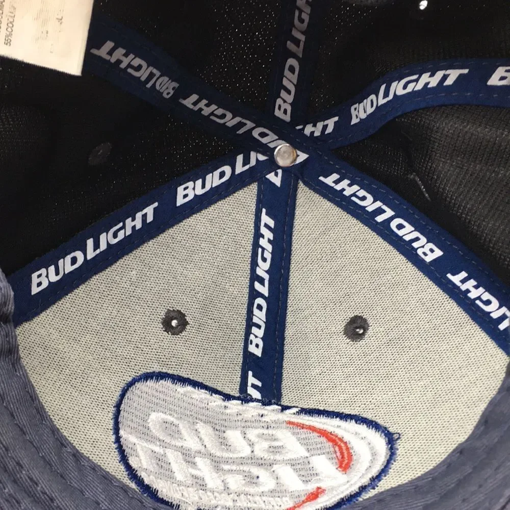 Bud Light NFL Football Men’s Baseball Cap Hat with hook and loop backstrap